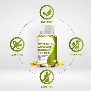 OEM/ODM Capsules d'extrait de courge amère biologique de haute qualité, suppléments de soutien de la glycémie, capsules molles de glycémie B12 - Product Image 4