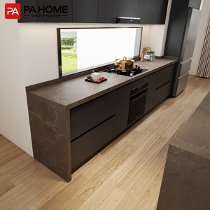 ตู้ครั<span class=keywords><strong>ว</strong></span>แบบโมดูลาร์สีดำด้านสั่งทำพิเศษจากไม้รักษ์โลก พร้อมบานพับอะลูมิเนียม สำหรับโครงการอพาร์ทเมนต์และคอน<span class=keywords><strong>โด</strong></span> - Product Image 2