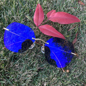 Lunettes Photochromiques Sans Monture pour Femmes, Anti-Lumière Bleue, Grandes Irrégulières, Anti-Reflet, Monture en Métal Doré 2026 - Product Image 1