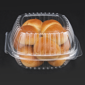 Conteneur à clapet transparent en PET jetable de 500 ml, sans BPA, de qualité alimentaire, pour boulangerie, desserts, pain, vente en gros, OEM personnalisé - Product Image 1