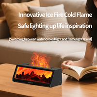 Humidificateur 3D à effet de flamme de cheminée au charbon de bois, en plastique, avec LED colorées, pour hôtels et usage domestique, diffuseur d'aromathérapie