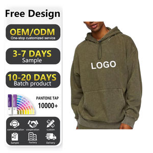 Manufacturer Custom Heavyweight Blank Vintage Hoodies Plus Size Men's Custom Cotton Boxy Hoodies Acid <b>Wash</b> Hoodie Men - Product Image 1