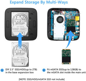 Soyeer Intel <span class=keywords><strong>Apollo</strong></span> <span class=keywords><strong>Lake</strong></span> <span class=keywords><strong>Celeron</strong></span> <span class=keywords><strong>J3455</strong></span> AK1 Mini pc RAM 8G ROM 256G Quad Core Win10 tipo-C 1000 LAN doble pantalla MINI PC - Product Image 5