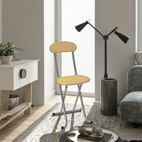 Chaise de salle à manger d'extérieur moderne et minimaliste en bois pliable, idéale pour le jardin et la cour