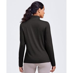 Camiseta Deportiva de Manga Larga con Cierre de Cremallera para Mujer FOXA, Elástica, UPF 50+, para Yoga y Running, Transpirable y de Secado Rápido - Product Image 2