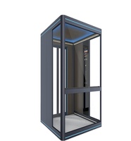 Ascensore Panoramico Fareo FLA-G180G Ghost Blue 180 per Villa, con Soffitto Stellato, Pavimento in PVC Effetto Marmo, Senza Ingranaggi, AC, Moderno Residenziale
