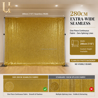 Uvenue Panneau de toile de fond en filet à paillettes dorées scintillantes, livraison rapide, rideau de scène pour mariage, fête, photomaton, événement