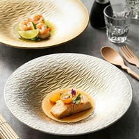 Japanischer Minimalistischer Luxus-Keramikteller, Mikrowellengeeignet, Hochwertiger Steak-Servierteller für den Hausgebrauch