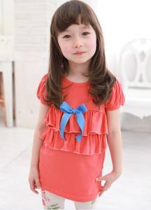 Vêtements pour enfants en gros, robe d'été décontractée à manches courtes avec nœud pour filles, fabriquée en Chine - Product Image 5