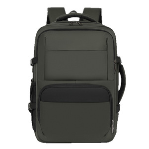 Sac à dos d'affaires et scolaire spacieux et élégant, unisexe, avec fermeture éclair, logo personnalisé, imperméable, avec port USB pour ordinateur portable, logo personnalisé - Product Image 1