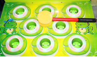 FEC Game Zone Marteau Frapper Grenouille Sautant Marteau Hit Coin Pusher Mini Arcade Redemption Whack a Mole Machine de jeu pour les enfants