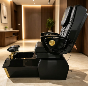 Black Electric <b>Reclining</b> Pedicure <b>Chair</b> Adjustable Salon Spa Foot Basin <b>Massage</b> <b>Chair</b> - Product Image 3