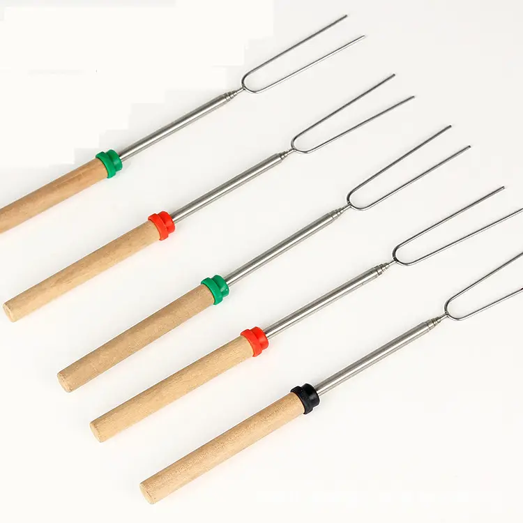 Marshmallow sticks long bbq fork metal kabob skewers