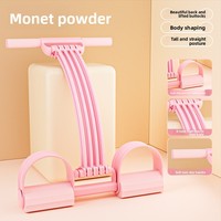8 Tubes Élastiques de Résistance Réglables pour Fitness avec Pédale, Corde de Traction pour Sit-up et Étirements Corporels Complets