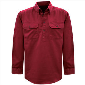 カスタマイズをサポートフルユニフォーム中古ユニフォームシャツメンズ長袖ハーフボタンワークシャツオーストラリア - Product Image 5