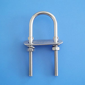 ตัวยึดท่อรูปตัวยู AISI304 AISI316สเตนเลสสตีลแบบผูกโบว์แบบท้ายเรือพร้อมแผ่นเชื่อม - Product Image 5