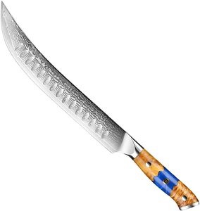 <span class=keywords><strong>Cuchillo</strong></span> de Damasco personalizado GHP de 10 pulgadas, cortador de jamón de pan antiadherente largo de alta calidad, <span class=keywords><strong>cuchillo</strong></span> rebanador de falda de hoja afilada para herramienta de cocina - Product Image 2