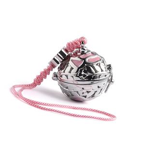 Fashion Souvenir Globe Shape Pink Pendant Silver Metal Car <b>Diffuser</b> - Product Image 1