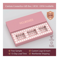 Rosa Recycelbare Papier-Kosmetik-Geschenkbox mit Goldfolie-Einlage Magnetverschluss Anpassbare Lidschatten- & Lippenstift-Box