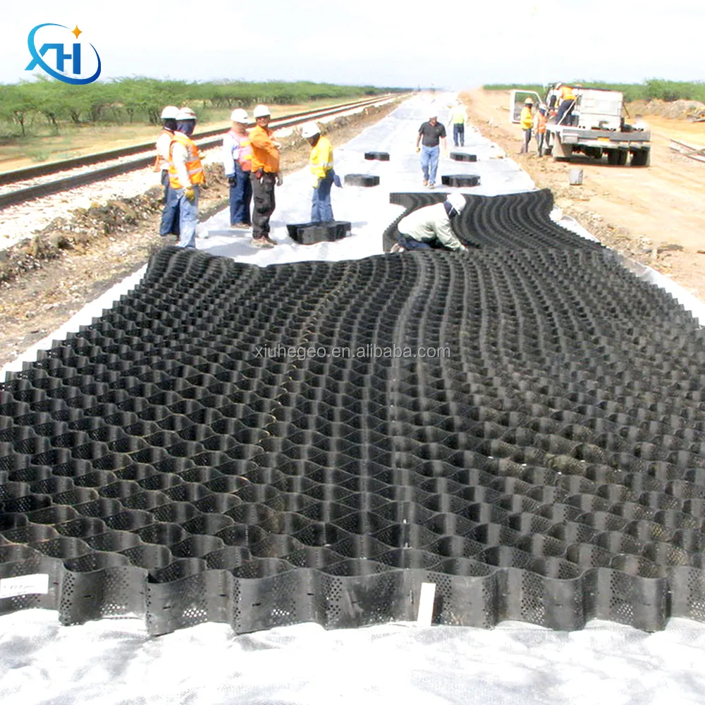 HDPE geocell plastic gravel grid driveway geocell textured smooth geocell ground reinforcement slope protection