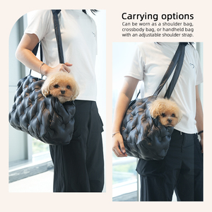 Borsa di Lusso per Animali Domestici, Borsa a Mano Portatile per Cani 3 in 1, Trasportino per Cani di Piccola Taglia, Borsa a Tracolla per Animali con Lati Morbidi - Product Image 6