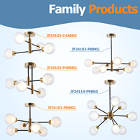 Plafonnier simple à double boule de verre, chambre à coucher, salon, décoratif, LED 24w, moderne, CCT réglable, plafonnier LED pour la maison