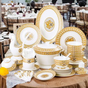 Luxury Home &amp; Restaurant Ceramic Dinnerware <strong>Set</strong> Elegant <strong>Serving</strong> <strong>Dishes</strong> &amp; Wedding Decoration Plates-Premium Quality Plate <strong>Sets</strong> - Product Image 2