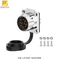 Connecteur étanche LP24 IP67 25A 500V en alliage de cuivre 2-24 broches certifié CE pour énergie solaire renouvelable