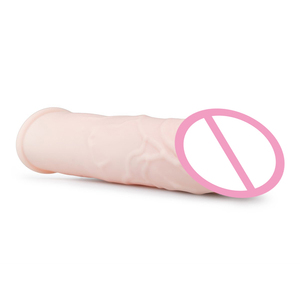 Estensore della manica del pene riutilizzabile, realistico testurizzato del rubinetto del cazzo del corpo-sicuro elastico, giocattoli per adulti per coppie di sesso maschile - Product Image 3
