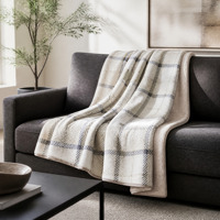 Plaid de luxe en polaire Sherpa antistatique 100 % polyester, double face, épais, chaud, en flanelle, réversible, doux et moelleux, pour canapé, lit, maison et voyage