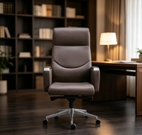 Chaise de bureau ergonomique avec structure en bois, design minimaliste, accoudoirs pivotants, fonction réglable en hauteur pour un confort optimal