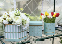 Décoration de mariage en or Rose, fournitures de fête, paquet cadeau grande boîte à fleurs carrée pour invités, saint-valentin Rose, usine chinoise