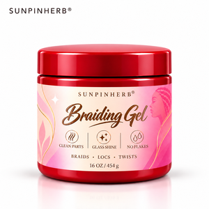 เจลถักผม SUNPINHERB สำหรับมืออาชีพ ขนาด 16 ออนซ์ บำรุงเส้นผมให้ชุ่มชื้น เงางาม ควบคุมขอบผม สำหรับถักผม ล็อคผม และทวิสต์ - Product Image 1