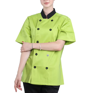 Hombres Mujer Restaurante Cantina Chef Uniforme de cocina Cool Chef Uniformes Abrigos de chef de manga corta - Product Image 2