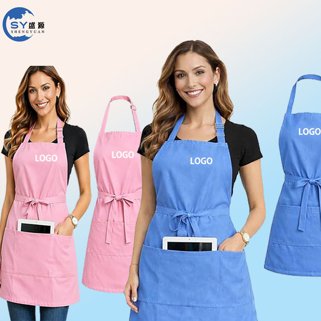 High Quality Best Selling Eco-Friendly Kitchen Apron Customized Patterns Multiple Colors Baking Use Home with logo