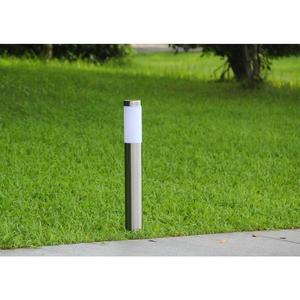 Lampe de jardin en acier inoxydable, diamètre 76 mm, hauteur 60 cm, avec abat-jour givré, éclairage extérieur de jardin, lumière LED étanche - Product Image 2