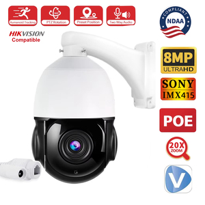 กล้องวงจรปิดแบบ PTZ ความละเอียด 8MP 4K รองรับ POE สำหรับภายนอกอาคาร ซูม 30 เท่า รองรับโปรโตคอล HIK บันทึกภาพด้วย NVR ติดตามบุคคลอัตโนมัติ มองเห็นในเวลากลางคืน รองรับการ์ด SD ใช้เซ็นเซอร์ IMX415 - Product Image 1