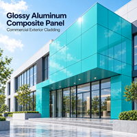 Panneau composite en aluminium brillant 4 mm 4x8 pieds, couleur champagne, ACM pour la décoration murale de cuisine