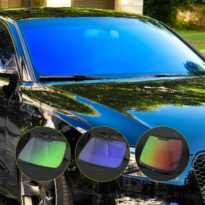 Kaca depan mobil polarisasi <span class=keywords><strong>2</strong></span>.5mil Heat Rejection 59% VLT cat kaca depan perubahan warna biru gelap bunglon kaca <span class=keywords><strong>Film</strong></span> untuk mobil - Product Image 6