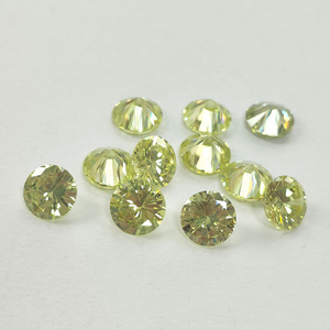 หินเซอร์โคเนีย 3A สีเขียวแอปเปิ้ล รูปทรงกลม หิน CZ แบบหลวม อัญมณีสังเคราะห์สำหรับทำเครื่องประดับ - Product Image 3