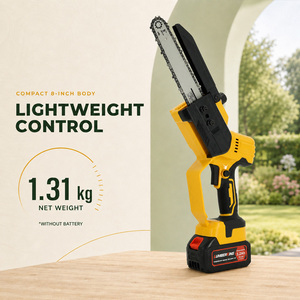 Mini tronçonneuse sans fil de 8 pouces, tronçonneuse électrique à batterie 21V pour la coupe des arbres, la coupe des branches, le jardinage - Product Image 4