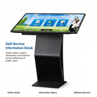 Kiosque interactif tactile 4K de 43 pouces, 20 points tactiles pour affichage d'informations dans les centres commerciaux, base en forme de K pour Windows