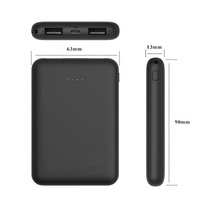 Chargeur de téléphone portable portable, batterie externe 5000mAh, mini, fin, USB, charge rapide, écran LED, 10W