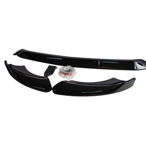 Mercedes-Benz E-Class W213 Front Lip B-Style Black Fiberglass Sports Bumper Splitter 3-Piece Kit - Product Image 1