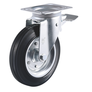 VIMA ağır tekerlek ve tekerlek 6.5 8 10 inç kauçuk ve demir tezgah caster yüksek kaliteli sabit plaka <span class=keywords><strong>castor</strong></span> çöp kutusu caster - Product Image 3