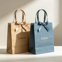 Sac en carton blanc de luxe personnalisé, petit format, avec ruban, pour chaussettes