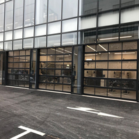 Portes de Garage en Aluminium et plexiglas, 3 pièces, vue complète automatique, portes