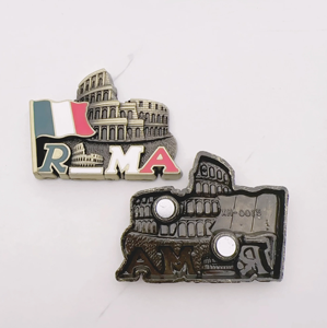 Imán de nevera 3D ROMA de metal, diseño clásico, recuerdo de viaje, acabado pintado duradero - Product Image 4