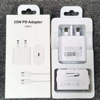 Adaptateur de chargeur rapide Type C PD 25W EU/US/UK Port Type C PD Charge rapide pour iPhone Samsung S25 S24 S23 S22 S21