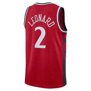 Unisex Erwachsene LA # <span class=keywords><strong>2</strong></span> Kawhi Leonard Basketball-Trikot - Vorderes Logo City Edition Genähte Sets Antibakteriell Ärmellos Übergröße - Product Image 5